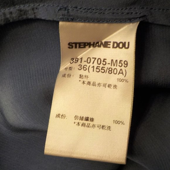 *Blue Collared Stephane Dou Dress- Size 6 - Picture 7 of 7